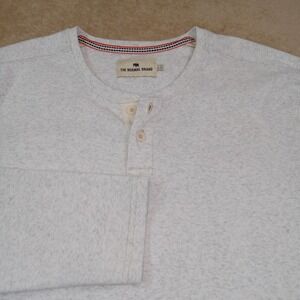 The Normal Brand Henley Long Sleeve Soft Stretch Men's XLT Heather White
